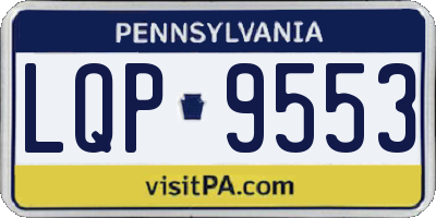 PA license plate LQP9553