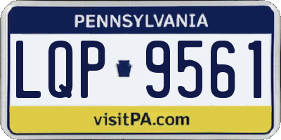 PA license plate LQP9561