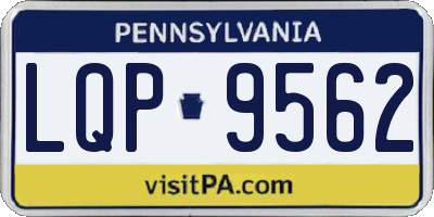 PA license plate LQP9562