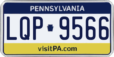 PA license plate LQP9566