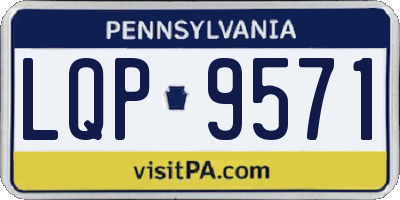 PA license plate LQP9571