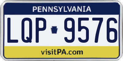 PA license plate LQP9576