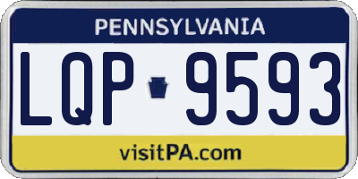 PA license plate LQP9593