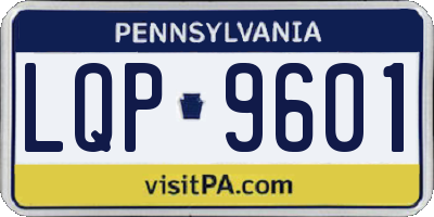 PA license plate LQP9601
