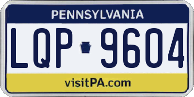 PA license plate LQP9604