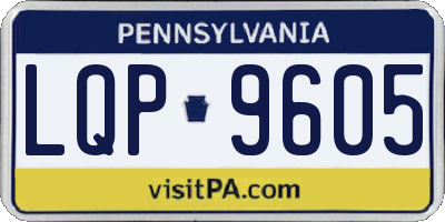 PA license plate LQP9605
