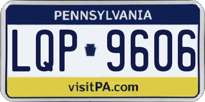 PA license plate LQP9606
