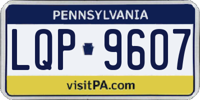 PA license plate LQP9607