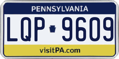 PA license plate LQP9609