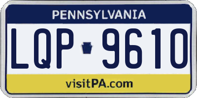 PA license plate LQP9610