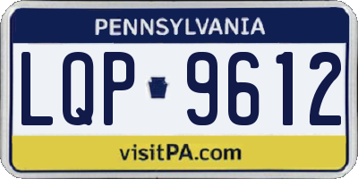 PA license plate LQP9612
