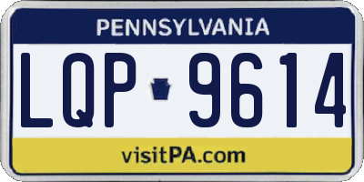 PA license plate LQP9614