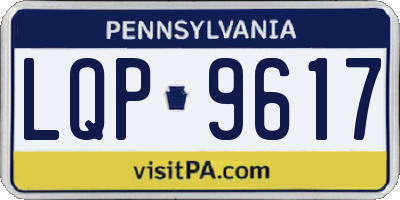 PA license plate LQP9617