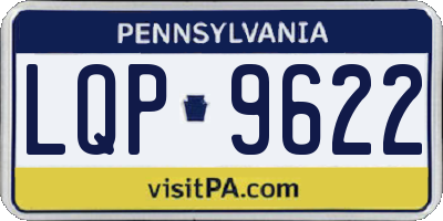 PA license plate LQP9622