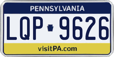 PA license plate LQP9626