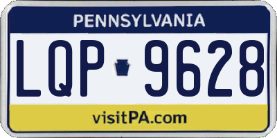 PA license plate LQP9628