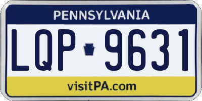 PA license plate LQP9631