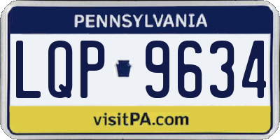 PA license plate LQP9634