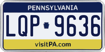 PA license plate LQP9636