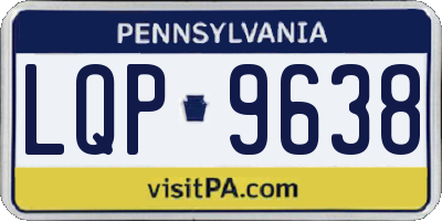 PA license plate LQP9638