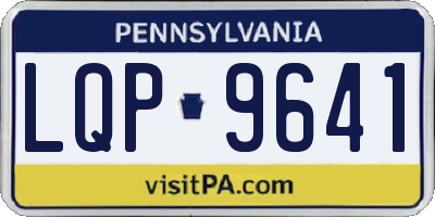 PA license plate LQP9641