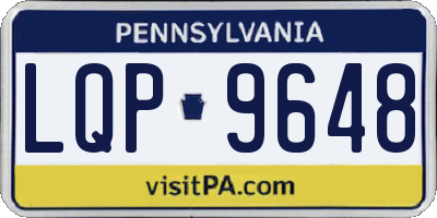 PA license plate LQP9648