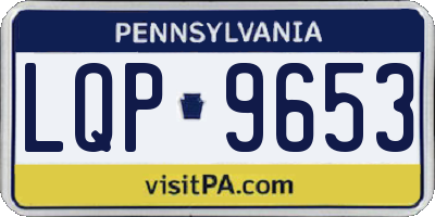 PA license plate LQP9653
