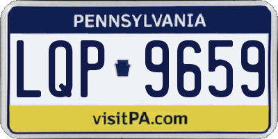 PA license plate LQP9659