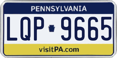 PA license plate LQP9665