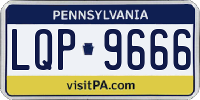 PA license plate LQP9666