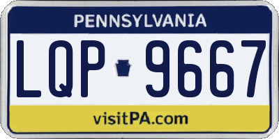 PA license plate LQP9667