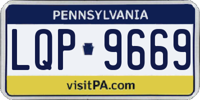 PA license plate LQP9669