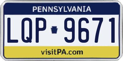PA license plate LQP9671