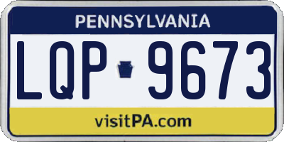 PA license plate LQP9673