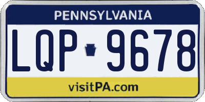 PA license plate LQP9678