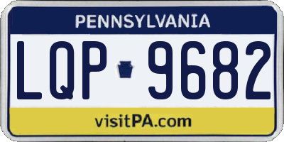 PA license plate LQP9682