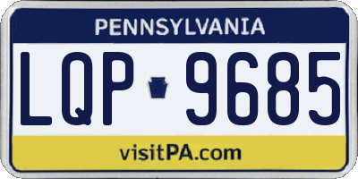 PA license plate LQP9685