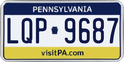 PA license plate LQP9687