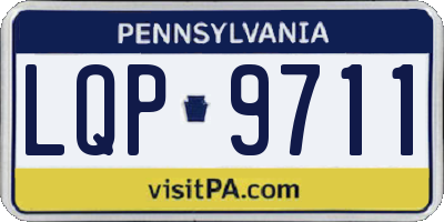 PA license plate LQP9711