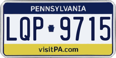 PA license plate LQP9715