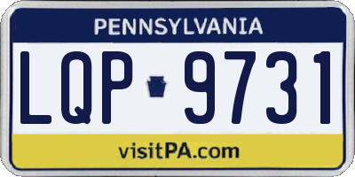 PA license plate LQP9731
