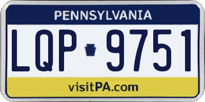 PA license plate LQP9751