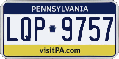 PA license plate LQP9757