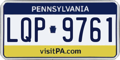PA license plate LQP9761