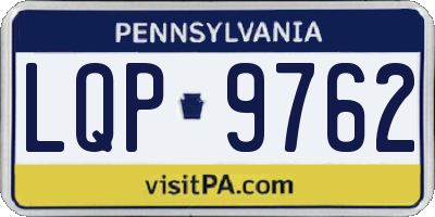PA license plate LQP9762