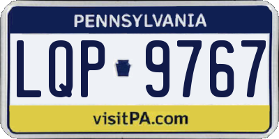 PA license plate LQP9767