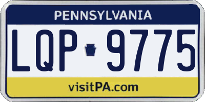 PA license plate LQP9775
