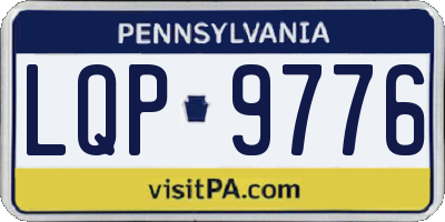 PA license plate LQP9776