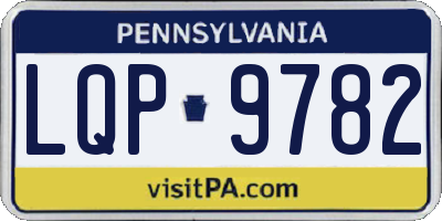 PA license plate LQP9782