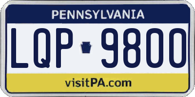 PA license plate LQP9800